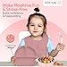 9-Piece Silicone Baby Feeding Set | Suction Bowl, Plate, Bib, Cup, Fork & Spoon | BPA-Free Food-Grade Silicone Baby Tableware | Baby-Led Weaning | Dishwasher (Pink)