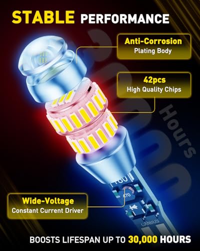 Image of AUXITO 921 LED Bulb Reverse Lights Compatible with Toyota Tacoma 2005-2020 2021 2022 2023, 6000K White Super Bright 912 906 904 916 T15 W16W LED Reverse Light Bulb Backup Lights, Pack of 2