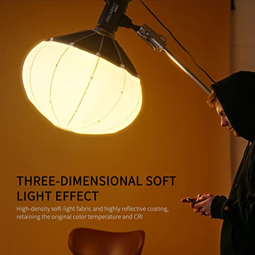 FEELWORLD FSL65 Portable Lantern Softbox, 65cm 25.6", para FEELWORLD FL125D FL125B FL225D FL225B y Otras Luces de Estudio de Vídeo con Soporte Bowens para Directo, Vídeo, Fotografía - imagen 3