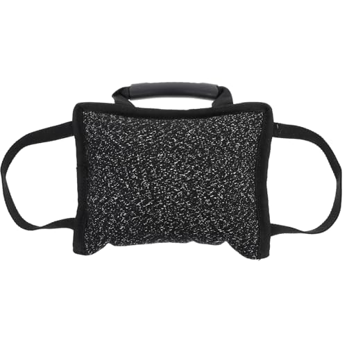 BESPORTBLE Hundebisskissen Aus Jute Widerstandsfähiges Beißkissen Für Hunde Mit Griffen Interaktives Training Spielzeug Für Welpen Und Hunde Für Zerr Tauziehen