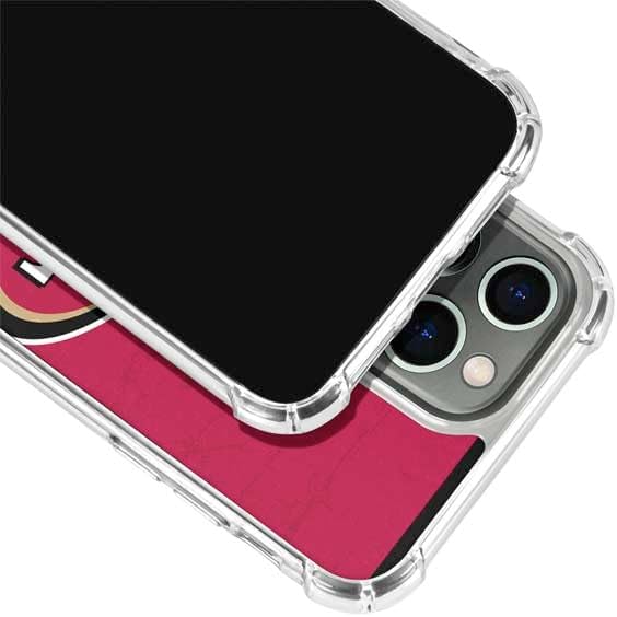 Skinit Clear Phone Case Compatible with iPhone 13 Pro Max - Officially Licensed NFL San Francisco 49ers Distressed Design