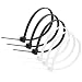 Simple Deluxe HICBLETIE4 500pcs 4 Inch Self-Locking Plastic Zip Nylon Cable Tie kit in Black & White, 4-Inch