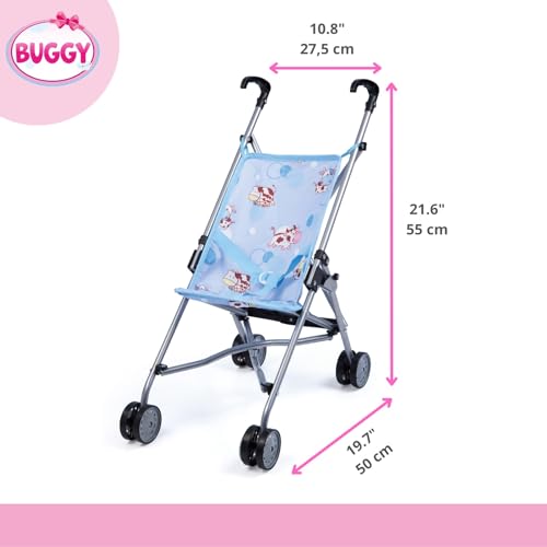 Sillita de paseo muñecas Bayer Design 30134AA plegable con cinturón ruedas dobles 3