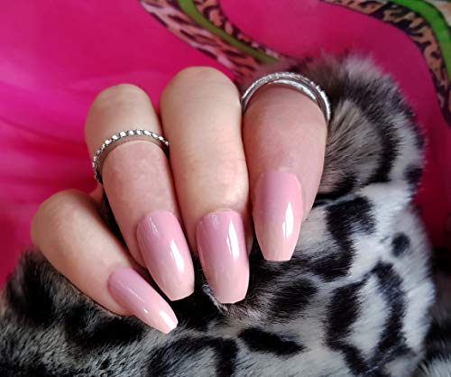 My Empress Press On Nails. Salon Acrylic Nail Kit-24 Pcs Nail Tips Coffin Ballerina Fake Nails Tips-Press On Nails For Women In Just Minutes-Full Cover Nail Art Set With Nail Glue Tabs 