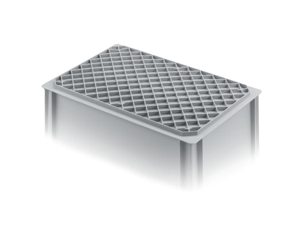 PROREGAL Eurobehälter mit offenem Griff | HxBxT 42x40x60cm | 70 Liter | Grau | Eurobox, Transportbox, Transportbehälter, Stapelbehälter