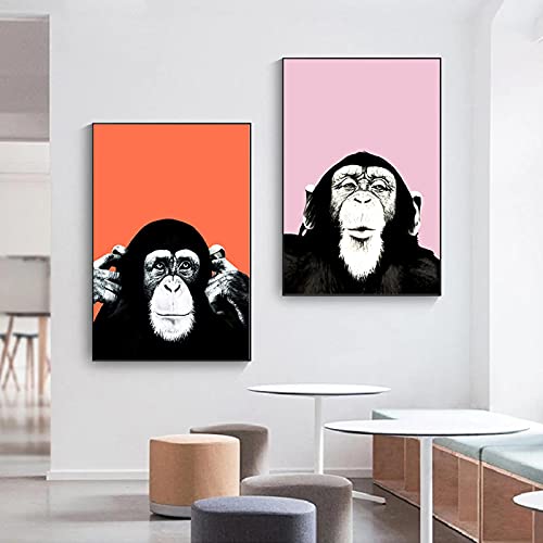 Toile singe abstrait et moderne : sublimez la décoration de votre chambre
