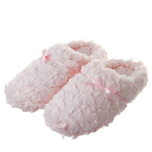 Tofern, pantuflas, zapatillas segunda piel, muy esponjosas, doble forro térmico, suela antideslizante, de invierno, adulto, mujer, niño, niña, EU, Rose, EU 35-36