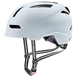 uvex urban Planet LED - robuster Fahrradhelm für Damen und Herren - individuelle Größenanpassung - inkl. LED-Licht - Cloud matt - 54-58 cm