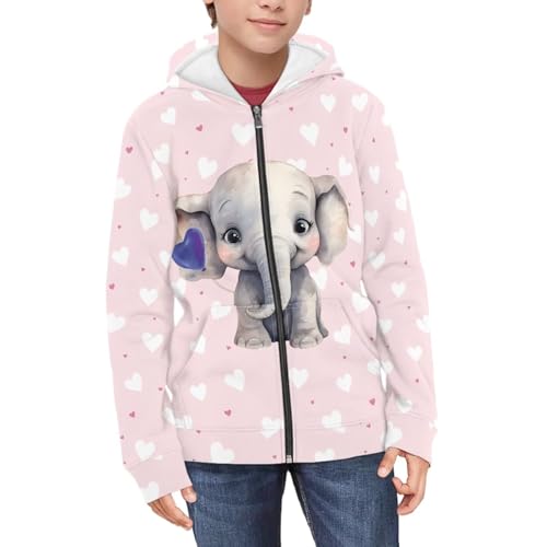 Girls Boys Full Zip up Hoodies Unisex Kids Cool Casual Hooded Sweatshirts Hoody with Pockets for Age 6-12 Years3