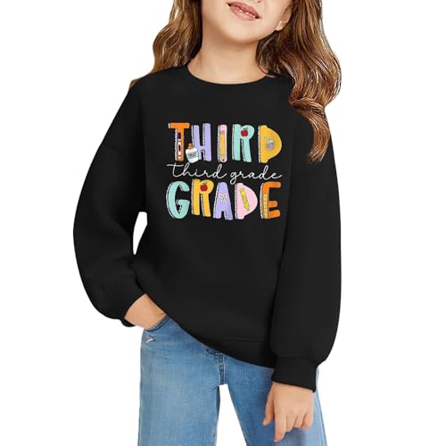 Third Grade Graphic Sweatshirts for Boys Girls Back to School Clothes First Day of School Y2K Preppy Tees Tops3