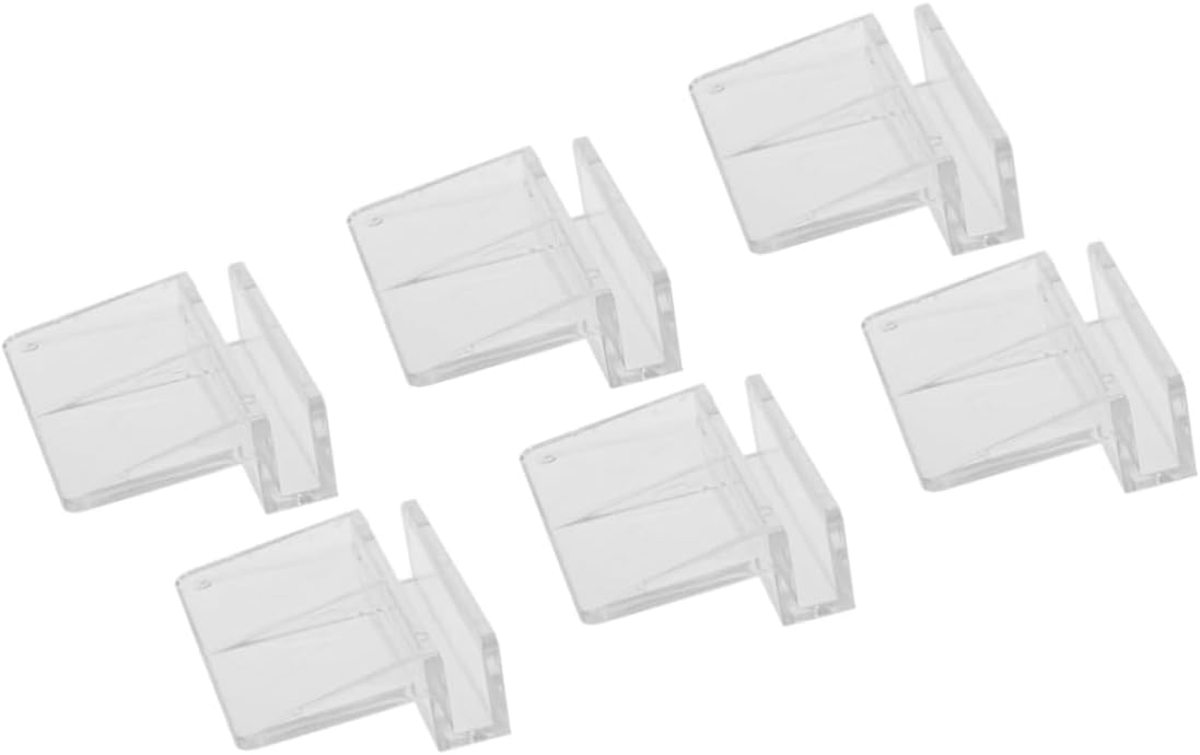 FRCOLOR 3sets Betta Fish Tanks Glass Cover Clip Support Aquarium Tank Clips Acrylic Holders 6mm Easy Install 6pcs*3