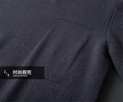 Men's Pullover Sweater Wool Sweater Casual Knitting Loose Long Sleeved Warm O-Neck Sweater3