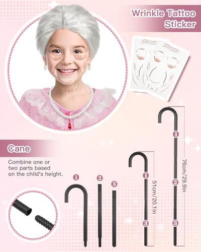 Disfraz Abuela para Niñas con Accesorios miniatura 4
