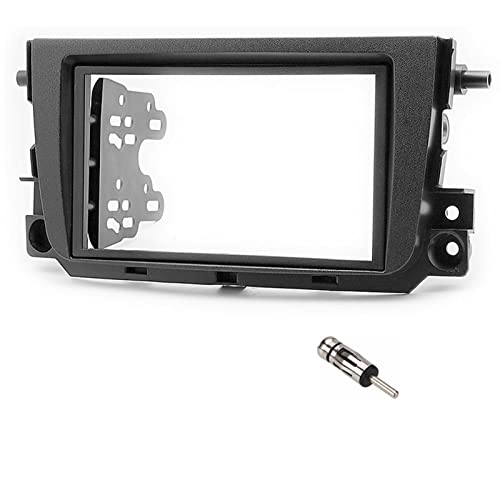 Colore: nero Mascherina autoradio 2 DIN per Smart ForTwo 2010-2017