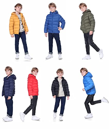 Image of Hooded Puffer Jackets for Boys and Girls - Lightweight and Packable - Autumn and Winter Coat, Warm and Comfy