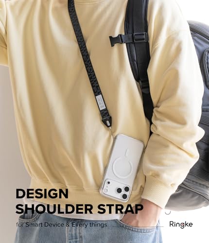 Image of Ringke Shoulder Strap [Dual-Ended Design] Adjustable Crossbody Strap, Anti-Theft Neck Lanyard for iPhone /Galaxy /Pixel Phone Cases, Cameras, etc