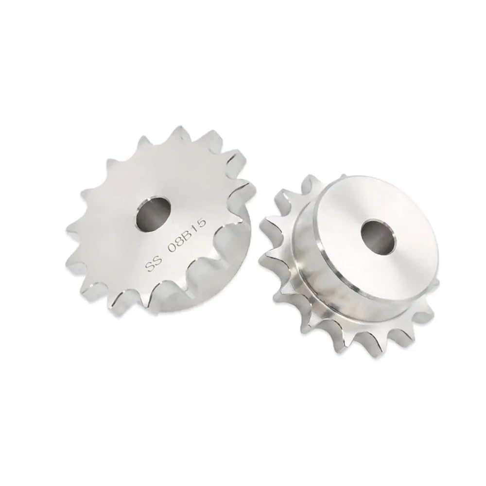 Piñón de cadena de rodillos Piñón de transmisión de cadena de acero inoxidable de 10 a 23 dientes, 10 A, paso de engranaje de cadena de 15,875 mm, rueda dentada industrial(21 Teeth)