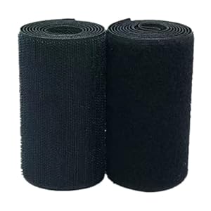 Weitingkkk 6786 Klettverschlussstreifen Schwarz 2 Rollen