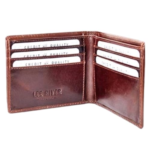 Briomhar Irish Bi-Fold Leather Wallet for Men - Irish Cuchiliann Design Made in Ireland - Brown2