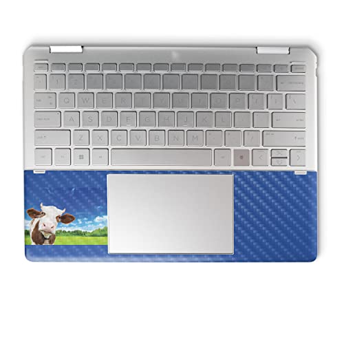 Image of MightySkins Carbon Fiber Skin Compatible with HP Spectre x360 14 inch (2022) Full Wrap Kit - Cow Face | Protective, Durable Textured Carbon Fiber Finish | Easy to Apply | Made in The USA