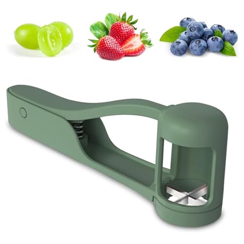 Grün Traubenschneider Edelstahl Weintrauben Schneider Einfachheit Grape Cutter 6 5 Zoll Trauben Schneider Viertel Traubenschneider für Kleinkinder für Gemüse Obst Kuchendekoration