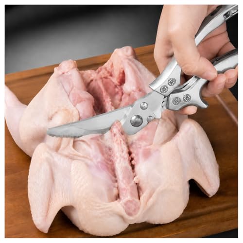 Kitchen Scissors Professional Kitchen Poultry Shears Heavy-Duty Stainless Steel Spring-Loaded Handle