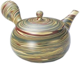 常滑焼3-272陶仙 16号練込丸形深蒸急須 AM-T139