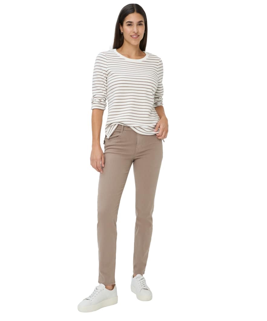 Brax Damen Style Colletta Interlock Light Striped Langarmshirt