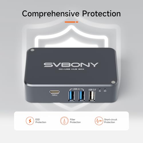 Image of SVBONY SV241 Astronomy Power Adapter, DC USB HUB Box for Astrophotography | High-Speed Output, Type-C Interface, Compatibility with Various Power Sources, DC USB Hub for Outdoor Astrophotography
