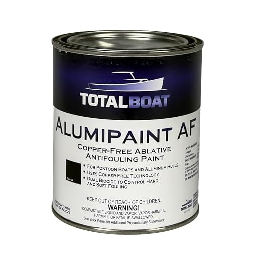 TotalBoat Alumipaint AF Copper Free Aluminum and Pontoon Boat Bottom Paint (Black, Quart)
