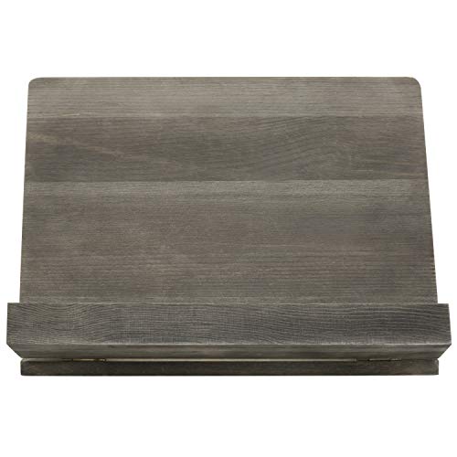 Mygift Vintage Gray Wood Folding Cookbook Stand - Reading Book Recipe Binder Tablet Laptop Holder #TOP6