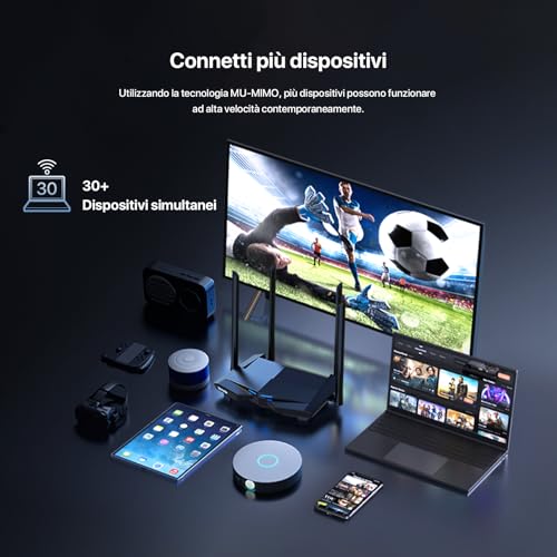 AC10 Gigabit Router Wi-Fi Dual Band AC1200 Wireless, 4 Porte Gigabit, Parental Control e Rete Ospiti, IPTV, VPN Server, IPv6, WPS, Adatto per Case a Un Piano - Router - Immagine 5