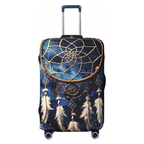 Housse de protection pour bagage épaisse et élastique noire XL motif attrape-rêves