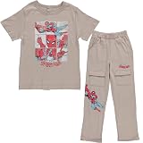 Marvel Boys Comic Avengers Adaptive T-Shirt & Cargo Sweatpants Set, Super Heros Clothing Little and Big Boys Sizes
