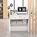 OmySalon Reception Desk with Counter, Small Front Desk w/Lockable Drawer, Wooden Modern Reception Table for Salon Lobby Office Home (White, 32)