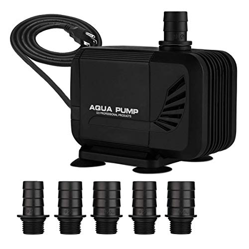 KEDSUM 550GPH Inline/Submersible Water Pump(2100L/H, 35W), Ultra Quiet Water Pump with 6.5ft High Lift, Fountain Pump with 6.5ft Power Cord, 6 Nozzles for Fish Tank, Pond, Aquarium, Hydroponics