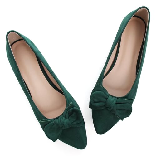 Image of TN TANGNEST Women Fashion Bowknot Flats Comfort Pointed Toe Dress Shoes