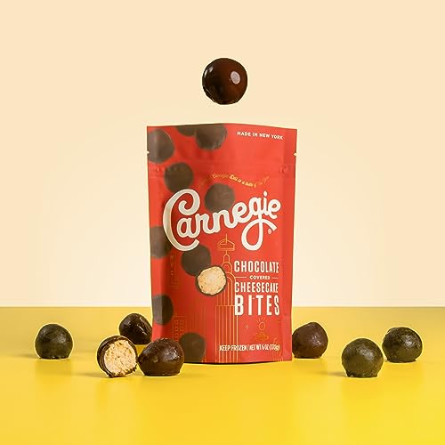Carnegie Deli Chocolate Covered Cheesecake Bites Snacks | 6 Oz (Pack of 8, approx. 80 Bites)
