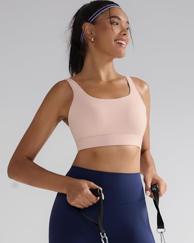 Image of RUNNING GIRL Sports Bra for Women High Support, Molded Cup High Impact Sports Bras with Sewn in Pads Workout Running Bra