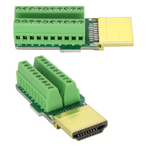 Adaptador terminal macho HDMI 20 pines con kit y carcasa miniatura 7
