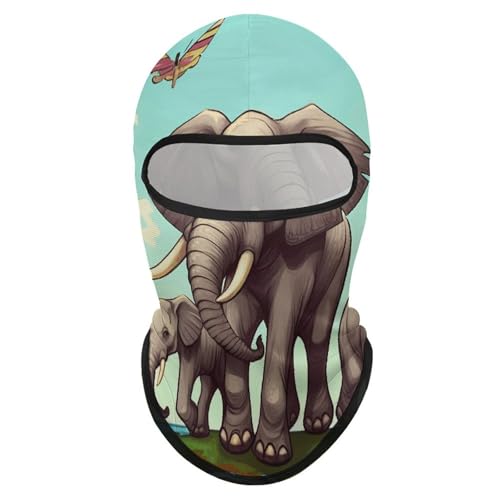 Balaclava para Hombre, Máscara de Esquí Elefantes, Máscara Facial de Invierno para Ciclismo miniatura 1
