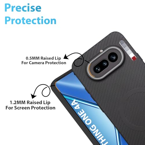 Image of LIRAMARK Rugged Carbon Fibre TPU Armor Silicone Back Cover Case for Nothing Phone 4a 5G