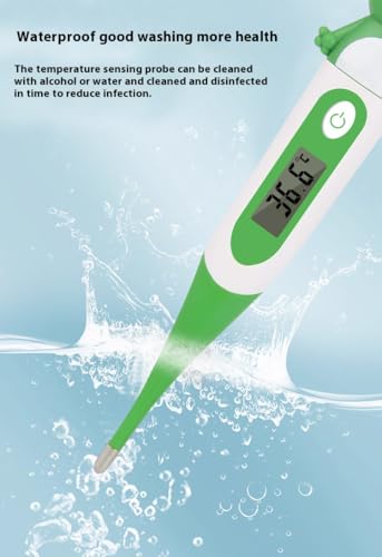 Image of Digital Oral Thermometer Suitable for Children and Adults,High Accuracy Fast Measurement for Oral,Rectal,Underarm,Easy to Maintain Cleanliness and Hygiene,Soft Silicone,Frog