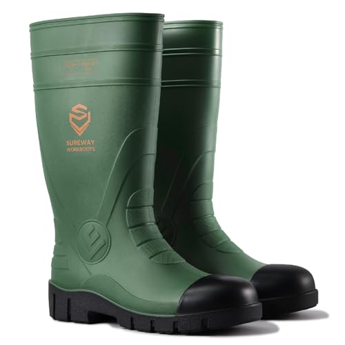 SUREWAY Men's Knee High Rain Boots