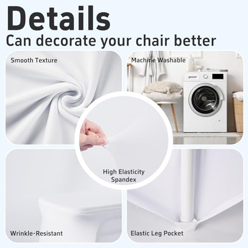 Bulk 50-Pack Spandex Chair Covers for Events & Weddings - Image 2
