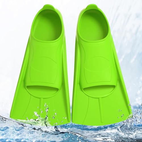 Palmes de natation courtes en silicone pour entraînement de piscine adultes et enfants