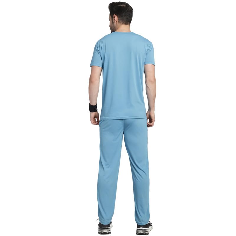 Image of VIMAL JONNEY White Cotton Printed CO-ORD Set Tracksuit for Men-T PRT 23 WHT D10 WHT. 02-P