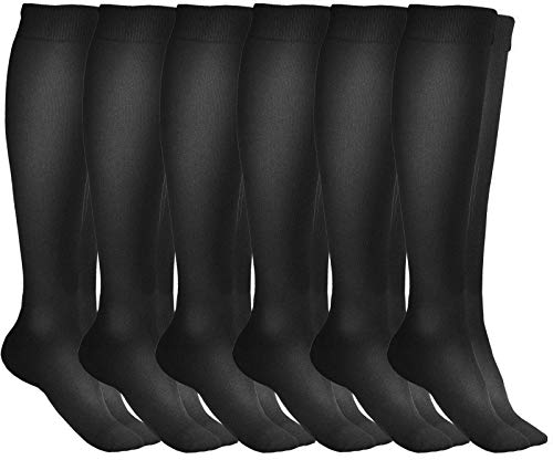 Yacht & Smith 6 Pairs of SOCKSNBULK Girls Knee High Socks, Solid Colors