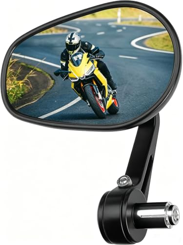 KEMIMOTO Specchietto Retrovisore Moto E24 Omologati, 1 Pezzi Sinistra Specchietti