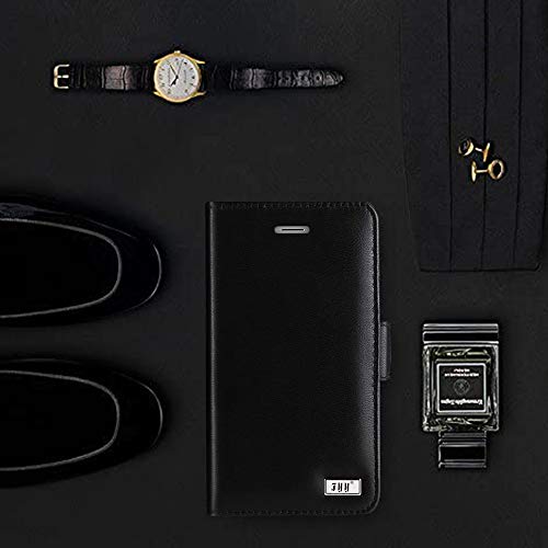 Fyy Genuine Leather Case For Iphone Se Case 2022 (3Rd Gen)/ Iphone Se Case 2020 (2Nd Gen)/ Iphone 7 Case/Iphone 8 4.7" [Rfid Blocking] [Kickstand] Flip Folio Wallet Case With Card Slots Black #TOP6